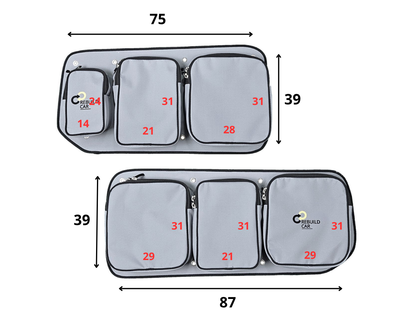 Ford custom krátký set 2 ks